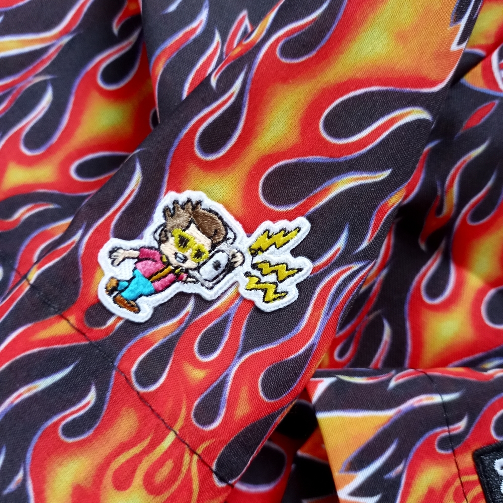 Handmade La Flame "The Flame" Bennygonia 90s Shorts UNISEX - Picture 4 of 7